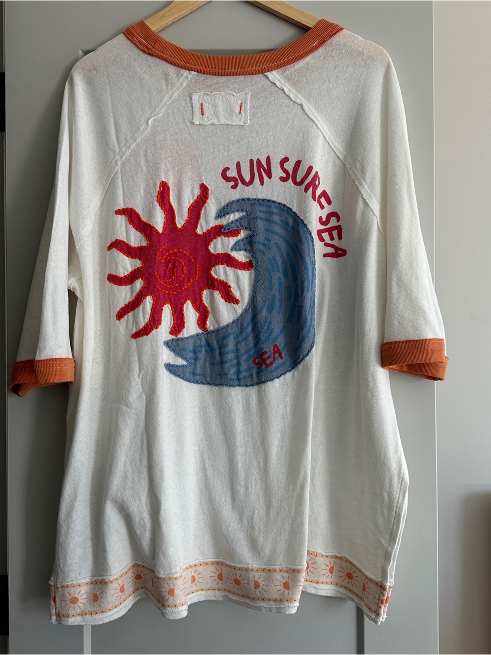 We the Free Giulia Embroidered Ringer Tee